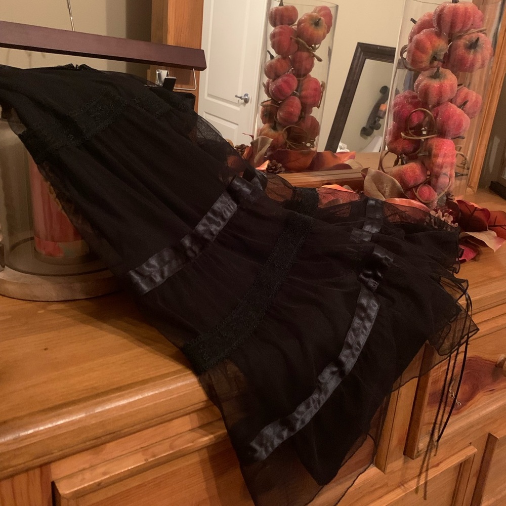 Express Vintage beautiful Black Midi Skirt